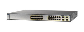 Cisco - WS-C3750G-24TS-E1U-A - 3750G-24TS-S 24-Ports 10/100/1000T RJ-45 Manageable Layer3 Rack Mountable 1U and Stackable Switch