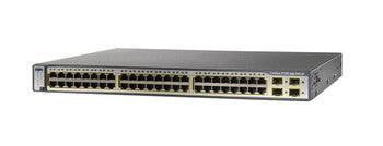Cisco - WS-C3750G-48PS-S-B2 - 48-Ports 10/100/1000T RJ-45 PoE Manageable Layer3 Rack Mountable 1U and Stackable Switch 4x SFP Ports