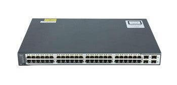 Cisco - WS-C3750V2-48PS-S-DD - Catalyst 3750 48-Ports 10Base-T/100Base-TX RJ-45 PoE Manageable Layer3 Rack Mountable 1U and Stackable Switch with 4x SFP P