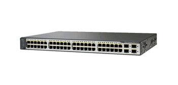 Cisco - WS-C3750V248PSS - Catalyst 3750v2-48ps 48-Ports 10Base-T/100Base-TX RJ-45 PoE Manageable Layer3 Rack Mountable 1U and Stackable Switch with 4x SFP