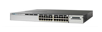 Cisco - WS-C3750X-24P-L-C3 - Catalyst 3750-X Series 24-Ports 10/100/1000Base-T RJ-45 PoE+ USB Manageable Layer3 Rack-mountable 1U Ethernet Switch (Refurbi
