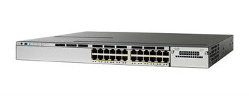 Cisco - WS-C3750X-24P-L-DDO - Catalyst 3750x 24-Ports 10/100/1000Base-T RJ-45 PoE+ USB Manageable Layer3 Rack-mountable 1U Ethernet Switch