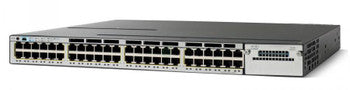 Cisco - WS-C3750X-48T-S-D4 - Catalyst 3750-X Series 48-Ports 10/100/1000Base-T RJ-45 Manageable Layer2 Rack-mountable 1U Stackable Ethernet Switch (Refurb