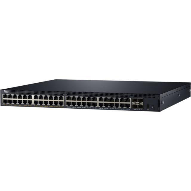 463-5912 - Dell Networking X1052P 48-Ports 10/100/1000Base-T PoE+ Layer2 Managed Gigabit Ethernet Network Switch Rack-Mountable 1U with 4 x 10 Gigabit Ethernet SFP+ Ports