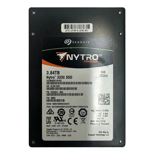 XS3840SE10103 Seagate Nytro 3330 3.84TB 3D Triple-Level Cell Dual 12Gb/s SAS 2.5-Inch Solid State Drive