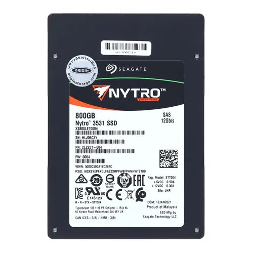 XS800LE70004 Seagate Nytro 3531 Series 800GB Triple-Level Cell SAS 12Gb/s 2.5-Inch Solid State Drive