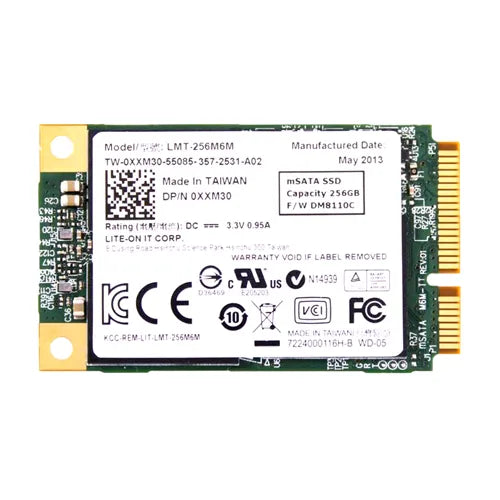 XXM30 Dell 256GB Multi-Level Cell SATA 6Gb/s mSATA Solid State Drive for Latitude Notebook