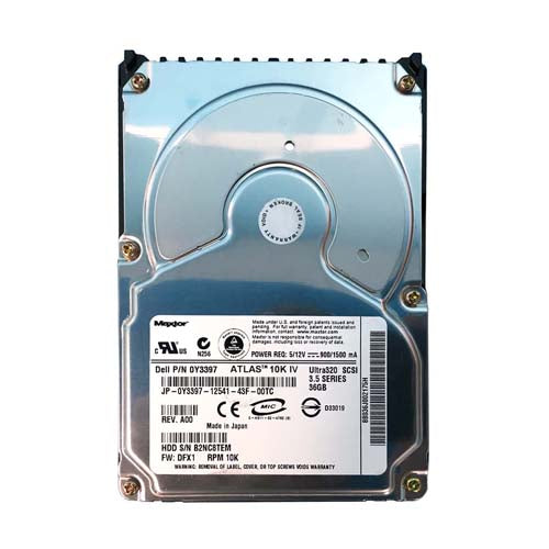 Y3397 Dell 36GB 10000RPM Ultra320 SCSI 80-Pin 3.5-Inch Hard Drive