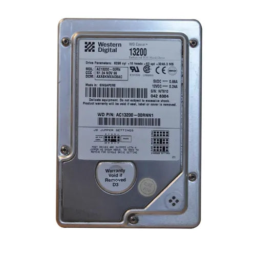 AC13200-00RN-1 - Western Digital Caviar 3.2GB 5400RPM EIDE 512KB Cache 3.5-Inch Hard Drive