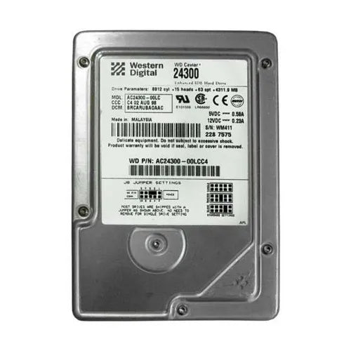 AC24300-00LCC4-1 - Western Digital Caviar 4.3GB 5400RPM EIDE 512KB Cache 3.5-Inch Hard Drive
