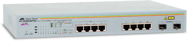 8-Ports 10/100/1000Base-TX WebSmart POE Switch with 2 SFP bays