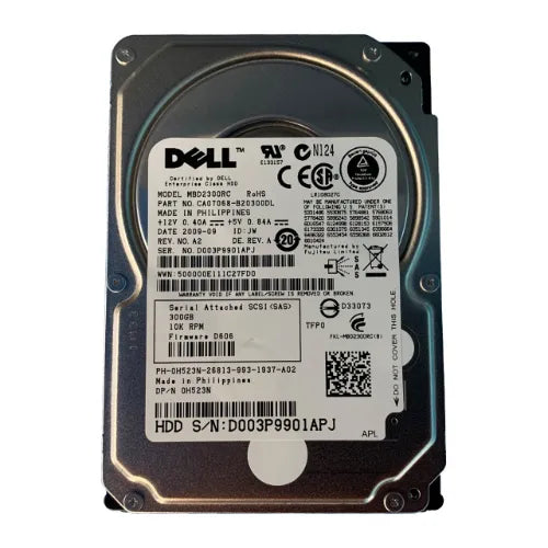 CA07068-B20300DL-DELL - Dell 300GB 10000RPM SAS 6Gb/s Hot-Swappable 2.5-Inch Hard Drive