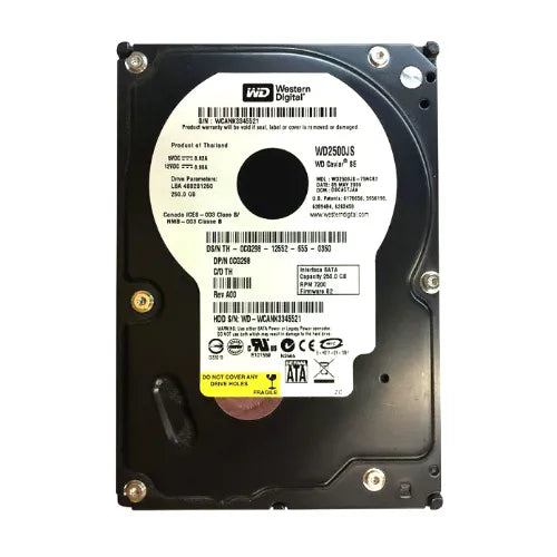CG298-GEN - Dell 250GB 7200RPM SATA 3Gb/s 8MB Cache 3.5-Inch Hard Drive
