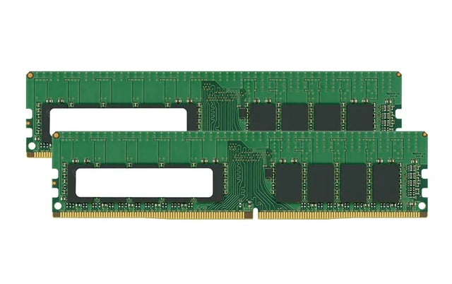 KVR52U42BD8K2-64 - Kingston 64GB Kit (2x32GB) DDR5-5200MHz PC5-41600 Non-ECC Unbuffered CL42 288-Pin UDIMM 1.1V Dual Rank Memory