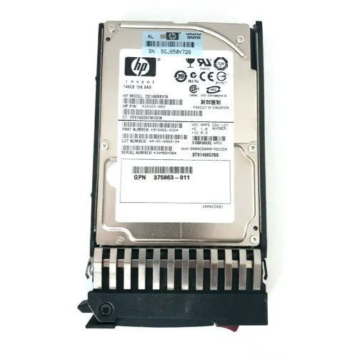 DG146BB976-RFB - HP 146GB 10000RPM SAS 3Gb/s Hot-Pluggable Dual Port SFF 2.5-Inch Enterprise Hard Drive with Tray for Gen1/7 ProLiant Server/Storage Array