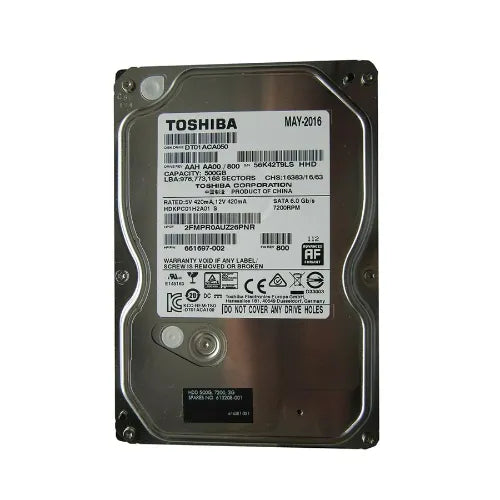 DT01ACA050-GEN - Toshiba 500GB 7200RPM SATA 6Gb/s 32MB Cache 3.5-Inch Hard Drive
