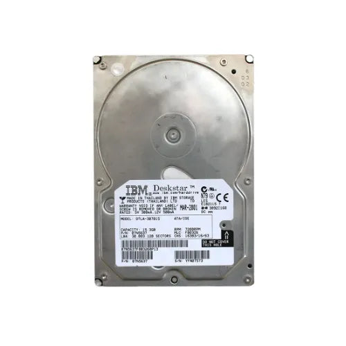 DTLA-307015-1 - IBM Deskstar 75GXP 15.3GB 7200RPM IDE Ultra ATA/100 (ATA-6) 2MB Cache 3.5-Inch Hard Drive