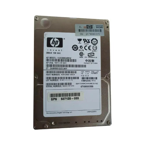 EG0300FAWHV-RFB - HP 300GB 10000RPM SAS 6Gb/s SFF Hot-Pluggable Dual Port 2.5-inch Hard Drive with Tray for Gen1 to Gen7 ProLiant Server
