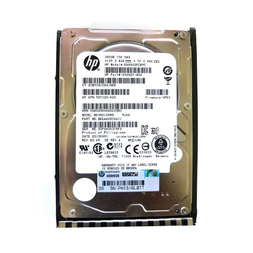 EH0300FCBVC-GEN - HP 300GB 15000RPM SAS 6Gb/s SFF Hot-Pluggable 2.5-inch Hard Drive with Smart Carrier for Gen8 to Gen9 ProLiant Server
