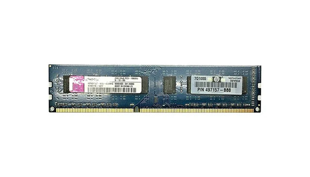 HP497157-B88-ELDWG - Kingston 2GB DDR3-1333MHz PC3-10600 Non-ECC Unbuffered CL9 240-Pin UDIMM 1.5V Dual Rank Memory Module