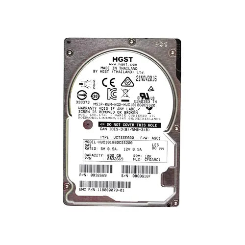 HUC101860CSS200-DELL - Dell 600GB 10000RPM SAS 12Gb/s 2.5-Inch Hard Drive