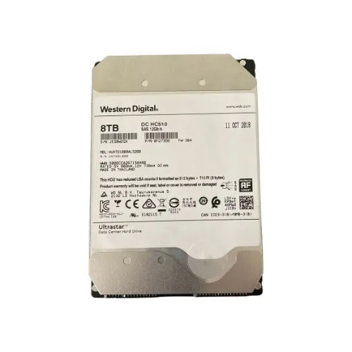 HUH721008AL5200-DELL - Dell Ultrastar DC HC510 Series 8TB 7200RPM SAS 12Gb/s 256MB Cache 512e (Instant Secure Erase Encryption) 3.5-Inch Hard Drive