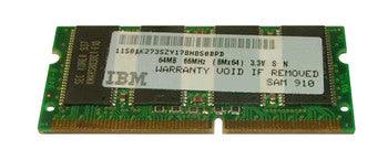 IBM - 01K2735 - 64MB SODIMM Non Parity PC 66 66Mhz Memory - Orange Hardwares