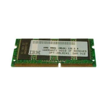 IBM - 20L0241 - 64MB SODIMM Non Parity PC 66 66Mhz Memory - Orange Hardwares