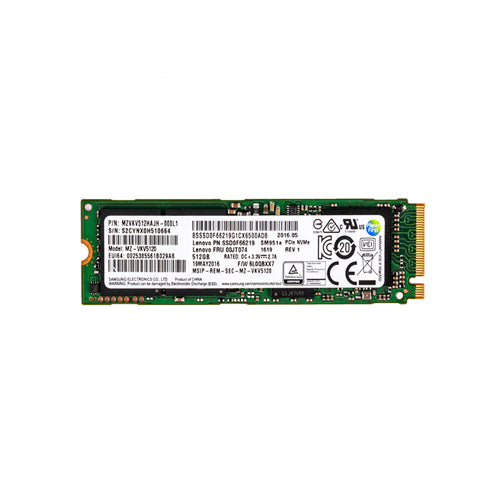00JT074-Lenovo 512GB M.2 2280 MLC  PCIe NVMe Solid State Drive