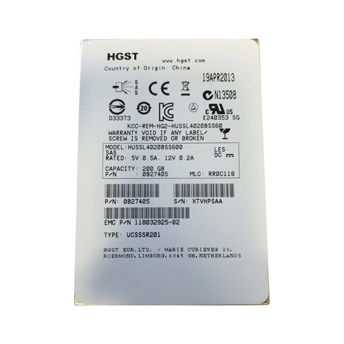 0B27405-Hitachi 200GB 2.5 inch SLC 6Gb/s SAS Solid State Drive