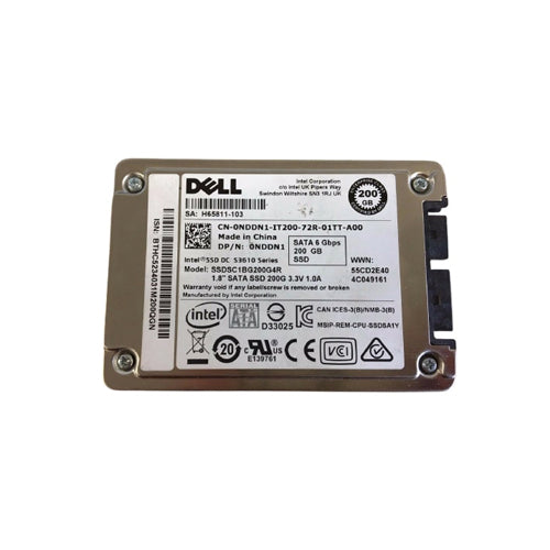 0NDDN1-Dell 200GB 1.8 inch MLC 6Gb/s SATA Solid State Drive