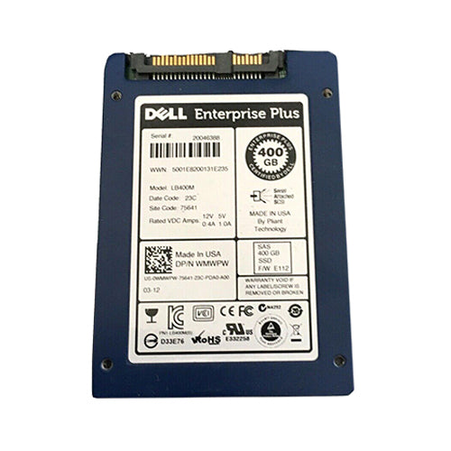 0WMWPW-Dell 400GB 2.5 inch MLC 3Gb/s SAS Solid State Drive