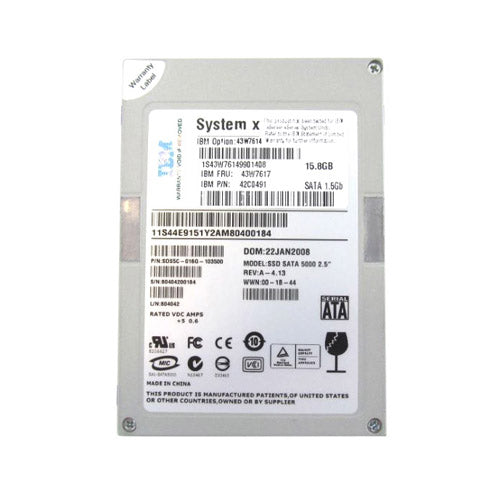 42C0491-IBM 15.8GB 2.5 inch  1.5Gb/s SATA Solid State Drive