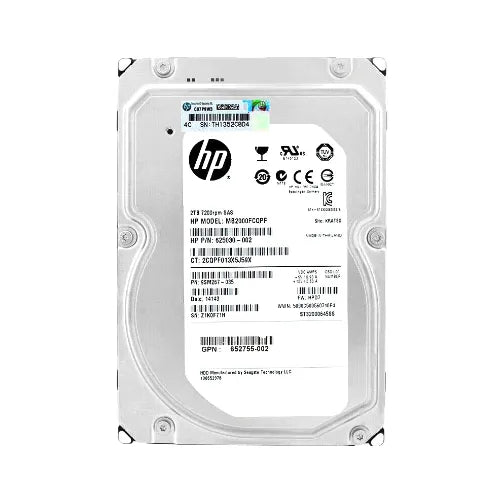 MB2000FCQPF-1 - HP 2TB 7200RPM SAS 6Gb/s Hot-Pluggable LFF 3.5-Inch Midline Hard Drive with Smart Carrier for Gen8/9 ProLiant Server