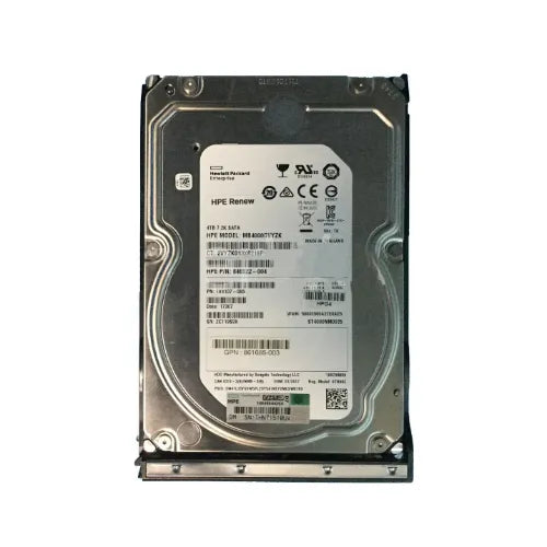 MB4000GVYZK-1 - HP 4TB 7200RPM SATA 6Gb/s Hot-Pluggable 512n LFF 3.5-Inch Midline Hard Drive with Smart Carrier for Gen8/10 ProLiant Server/Storage Array