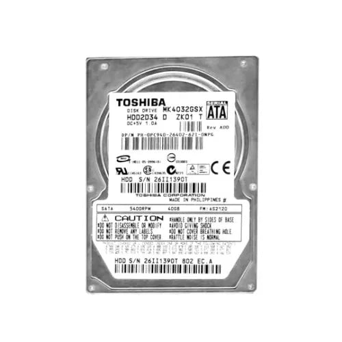 MK4032GSX-1 - Dell 40GB 5400RPM SATA 1.5Gb/s 8MB Cache 2.5-Inch Hard Drive
