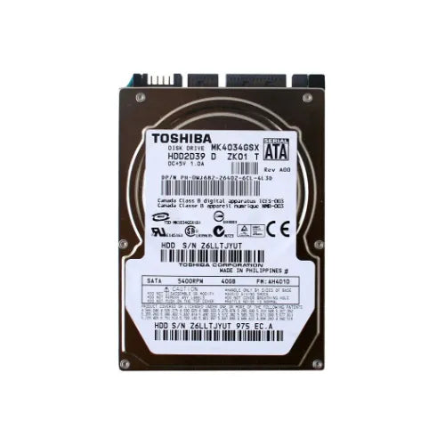 MK4034GSX-DEL - Dell 40GB 5400RPM SATA 1.5Gb/s 8MB Cache 2.5-Inch Hard Drive