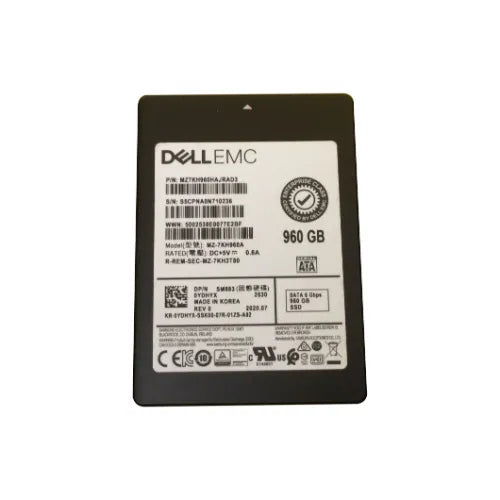 MZ-7KH960A-DELL-Dell 960GB 2.5 inch TLC 6Gb/s SATA Solid State Drive