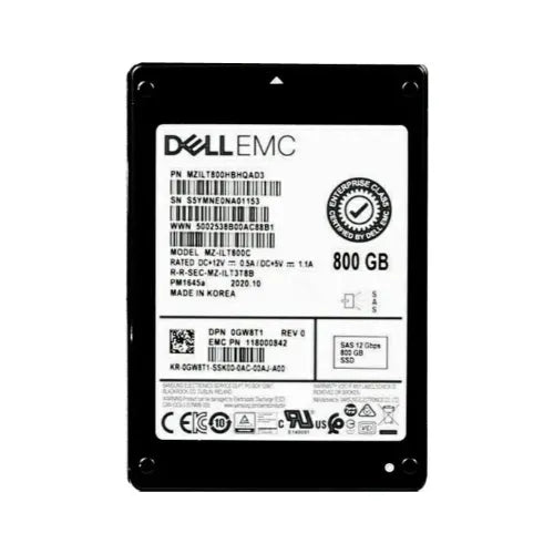MZ-ILT800C-DELL-Dell 800GB 2.5 inch TLC 12Gb/s SAS Solid State Drive