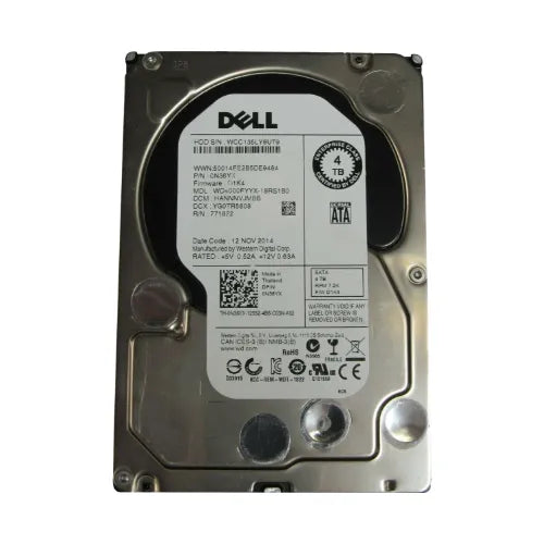 N36YX-GEN - Dell 4TB 7200RPM SATA 6Gb/s Hot-Pluggable 64MB Cache (512n) 3.5-Inch Hard Drive with Tray for PowerEdge Server & PowerVault Storage Array