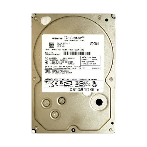 NT417-DEL - Dell 750GB 7200RPM SATA 3Gb/s 32MB Cache 3.5-Inch Hard Drive