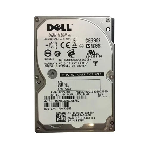P252M-GEN - Dell 300GB 10000RPM SAS 6Gb/s 64MB Cache 2.5-Inch Hard Drive
