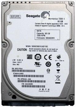 Seagate - 9PSG4A-033 - 80GB 7200RPM SATA 3.0 Gbps 2.5 16MB Cache Momentus Hard Drive" - Orange Hardwares