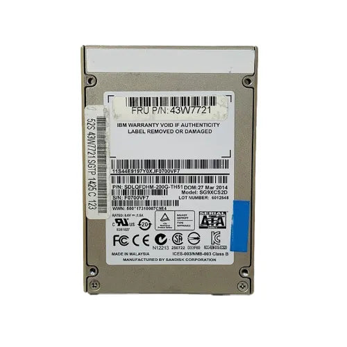 SG9XCS2D-IBM-IBM 200GB 2.5 inch MLC 3Gb/s SATA Solid State Drive