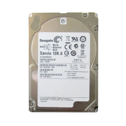 ST300MM0006-HP - HP 300GB 10000RPM SAS 6Gb/s 64MB Cache (RoHS) 2.5-Inch Hard Drive