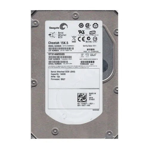 ST3146855SS-DELL - Dell 146GB 15000RPM SAS 3Gb/s 16MB Cache 3.5-Inch Hard Drive