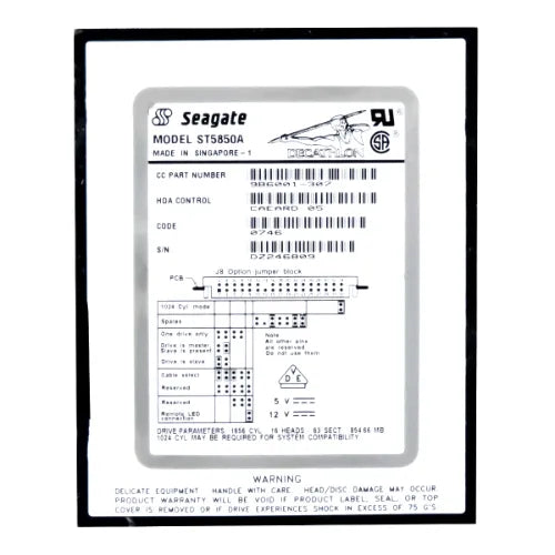 850MB 5400RPM IDE/ATA 256KB Cache 3.5-Inch Hard Drive