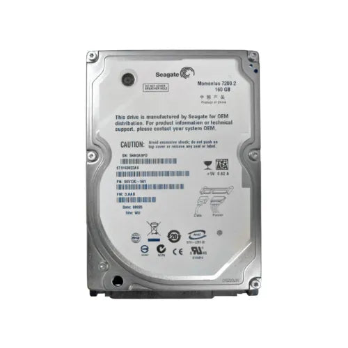 ST9160823AS-DEL - Dell Momentus 7200.2 Series 160GB 7200RPM SATA 3Gb/s 8MB Cache (CE) 2.5-Inch Hard Drive