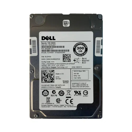ST9300453SS-DELL-CL - Dell Savvio 15K.3 Series 300GB 15000RPM SAS 6Gb/s 64MB Cache (SED) 2.5-Inch Hard Drive