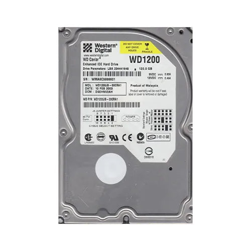 WD1200JB-00CRA1-1 - Western Digital Caviar 120GB 7200RPM EIDE 8MB Cache (512) 3.5-Inch Hard Drive